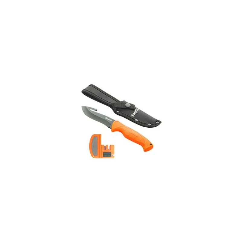 Smith s Outillage^Pack Couteau Skinner + Affûteur Manuel Smith's Edgesport Combo