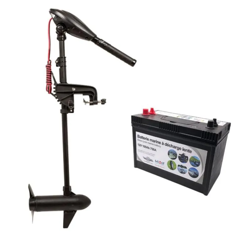 Haswing Moteurs Électriques Bateau^Pack Energy Osapian 30 Lbs Avec Batterie Marine 12V100amp