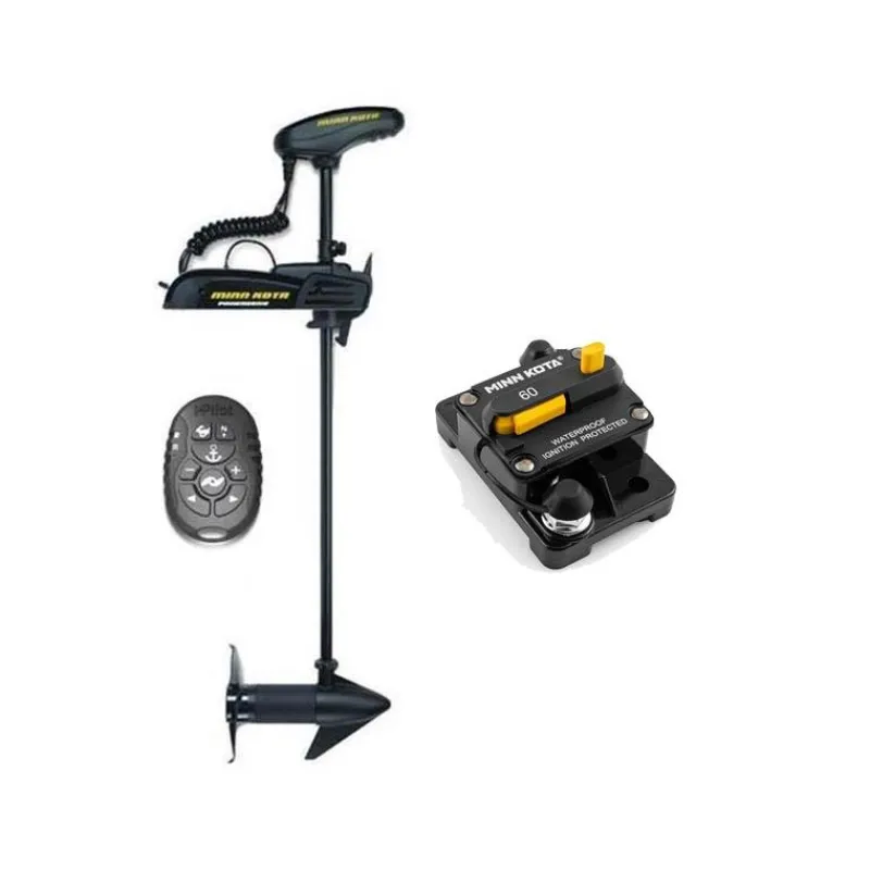 Minn Kota Moteurs Électriques Bateau^Pack Moteur Electrique Powerdrive Spotlock 45Lbs Gps Et Disjoncteur Etanche 60A