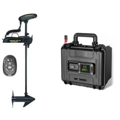 Pack Moteur Electrique Minn Kota Powerdrive Spotlock 45Lbs Gps Et Batterie Bsr Eco 12V 50Amp