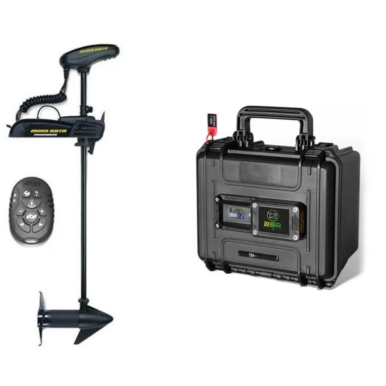 Pack Moteur Electrique Minn Kota Powerdrive Spotlock 45Lbs Gps Et Batterie Bsr Eco 12V 50Amp