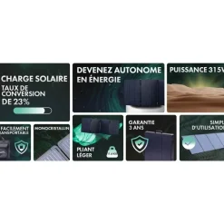 Panneau Solaire Pliant Orium Cadré 315W