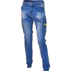 Pantalon Homme Tubertini Pantalone Denim Cargo - Bleu