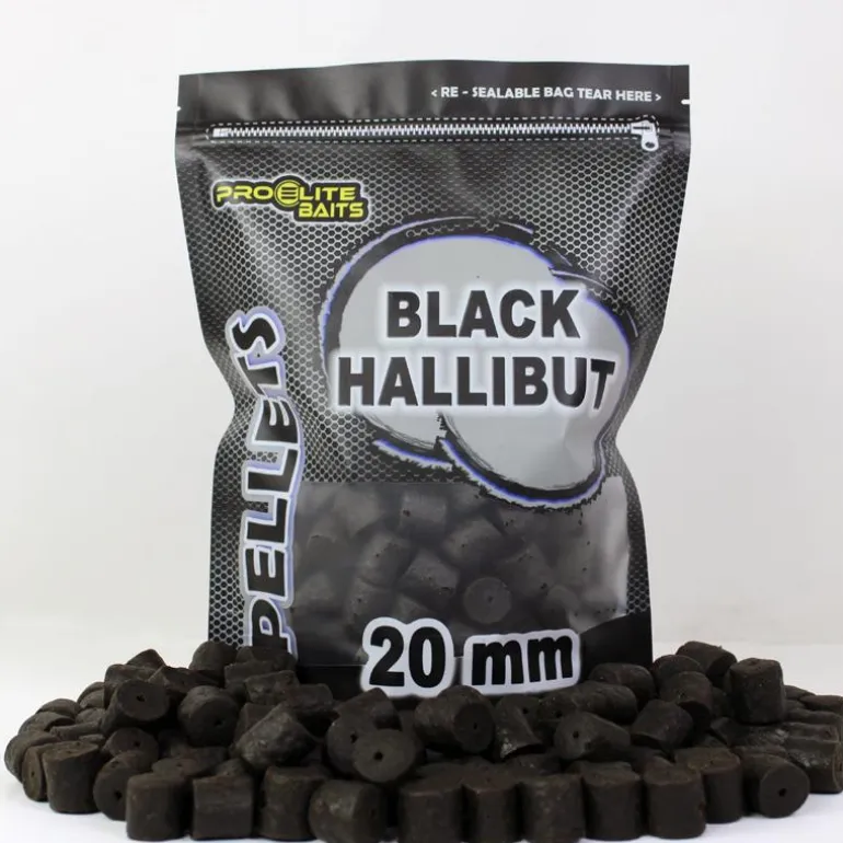 Pellet Percé Pro Elite Baits Drilled Black Hallibut Pellets