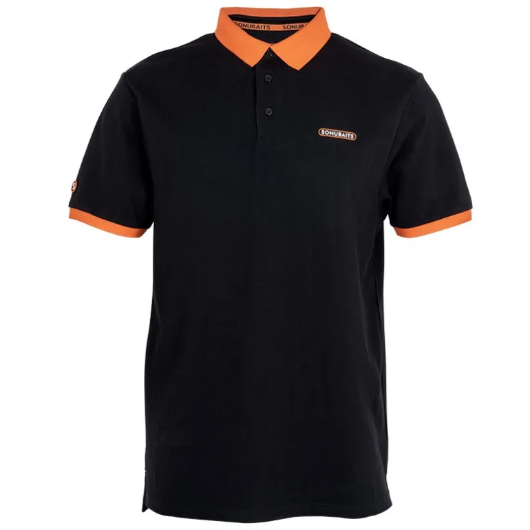 Polo Homme Sonubaits - Noir/Orange