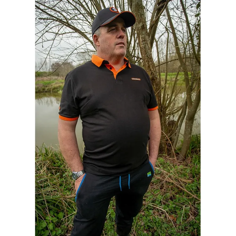 Polo Homme Sonubaits - Noir/Orange