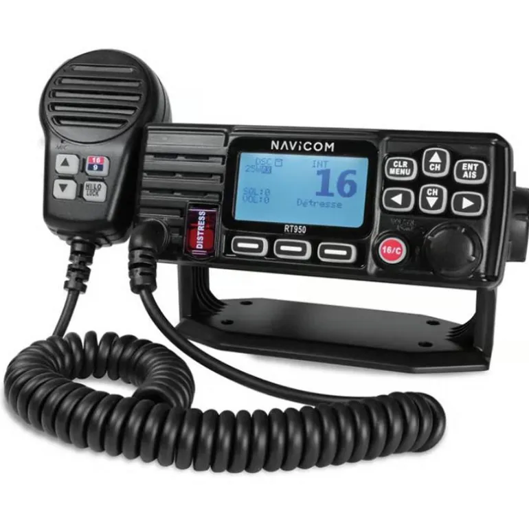 Radio Vhf Rt950 Fixe Navicom 25 Watts Avec Antenne Gps Intégrée