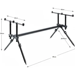 Carp Spirit Rod Pods – Supports^Rod Pod Cs Alu-Lite Pod + Bb 3 Rod Eco