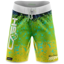 Hot Spot Design Pantalons, Salopettes & Shorts^Short Homme Ocean Performance Dorado - Vert/Jaune