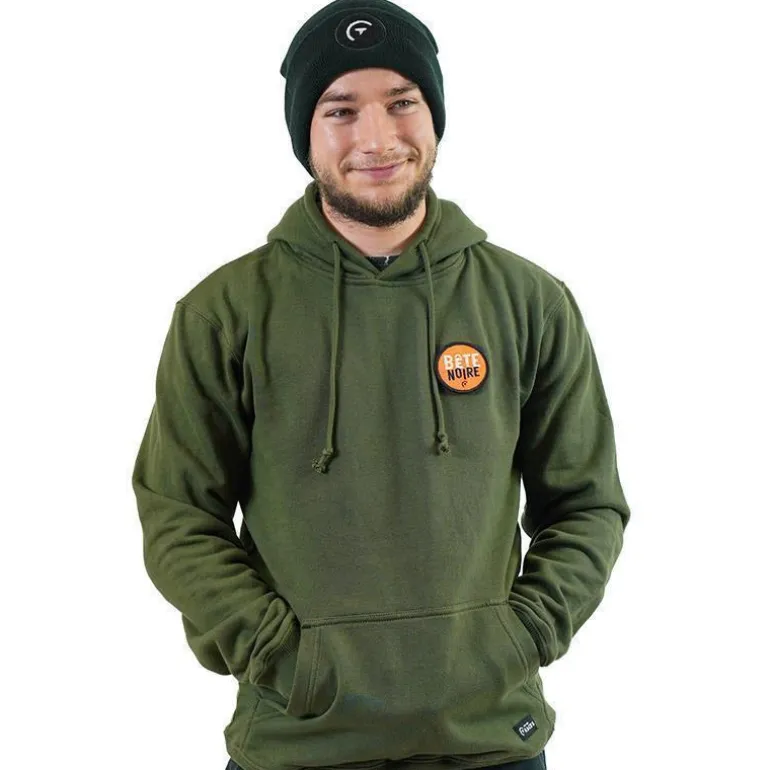Sweat À Capuche Pêche Personnalisable Sur Vos Traces - Kaki
