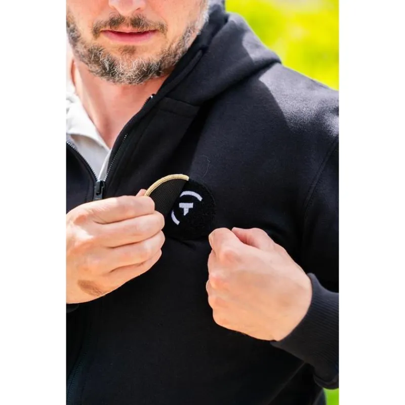 Sur vos traces Cadeaux & Décoration|Cadeaux & Décoration^Sweat À Capuche Zippé Pêche Personnalisable - Noir