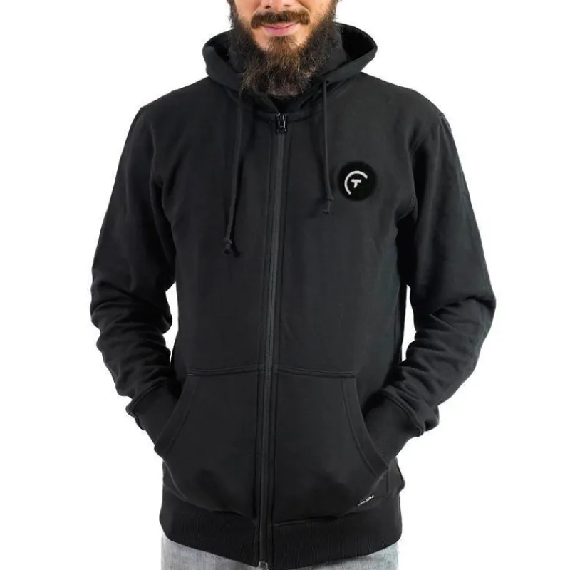 Sur vos traces Cadeaux & Décoration|Cadeaux & Décoration^Sweat À Capuche Zippé Pêche Personnalisable - Noir
