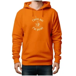 Sweat Enfant Bartavel Theme Pêche J'peux Pas J'ai Pêche - Orange