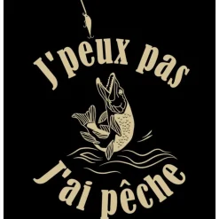 Sweat Enfant Bartavel Theme Pêche J'peux Pas J'ai Pêche - Orange