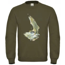 Bartavel Sweats & Polaires^Sweat Homme Truite - Kaki