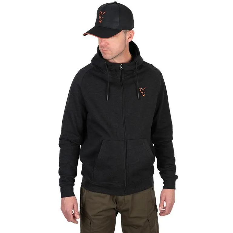 Sweat Homme Fox Collection Lw Hoody Black & Orange - Noir