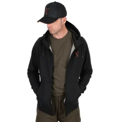 Sweat Homme Fox Collection Lw Hoody Black & Orange - Noir