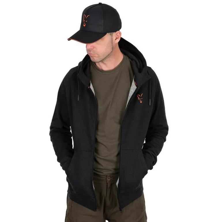 Sweat Homme Fox Collection Lw Hoody Black & Orange - Noir