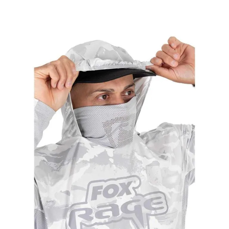 Sweat Homme Fox Rage Uv Hooded Light Camo Top - Gris