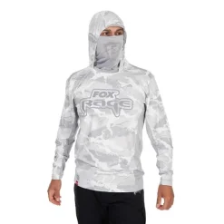 Sweat Homme Fox Rage Uv Hooded Light Camo Top - Gris