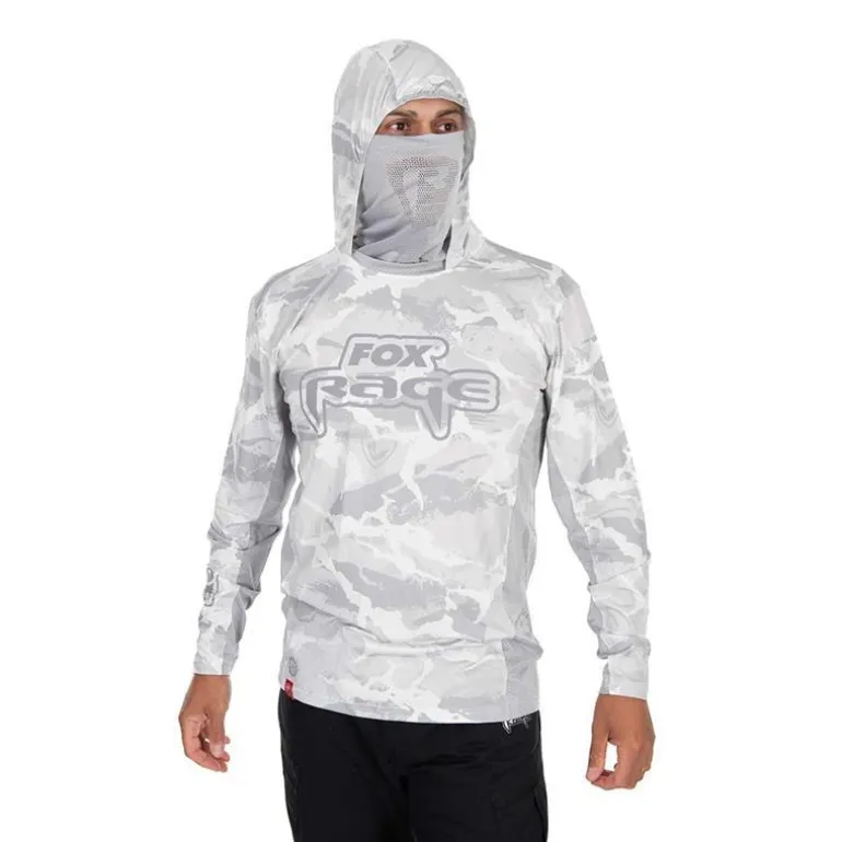 Sweat Homme Fox Rage Uv Hooded Light Camo Top - Gris