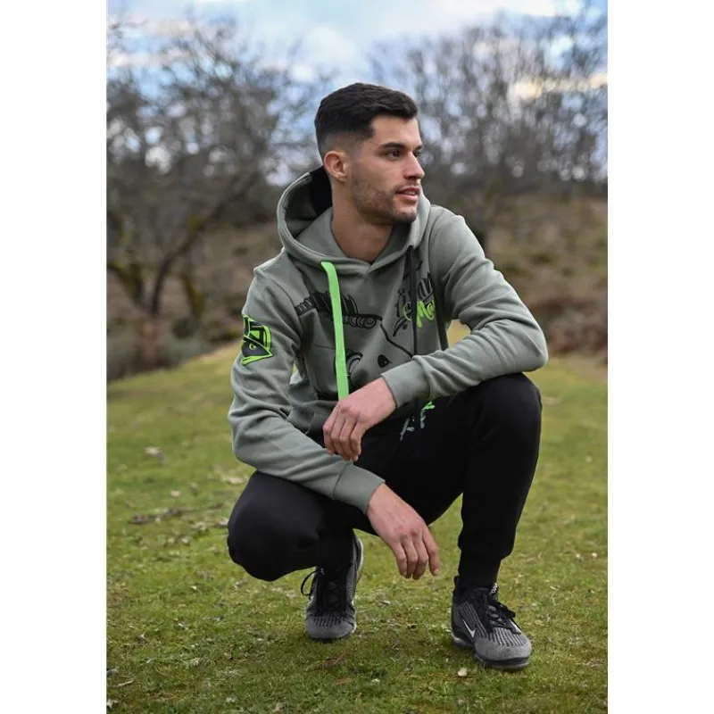 Hot Spot Design Sweats & Polaires^Sweat Homme Hoodie Carpfishing Mania - Vert