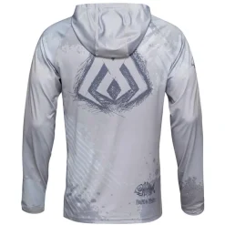 Sweat Homme Mikado Long Sleeve Hoodie With Upf Filter - Gris