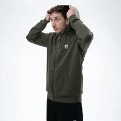 Sweat Homme Nash Make It Happen Badge Zipped - Vert
