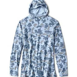 Sweat Homme Orvis Sun Defense L/S Hoodie - Bleu Camo