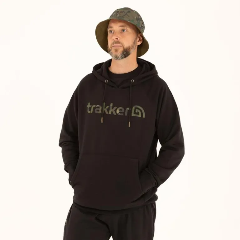 Sweat Homme Trakker Cr Logo Hoody Black Camo - Noir