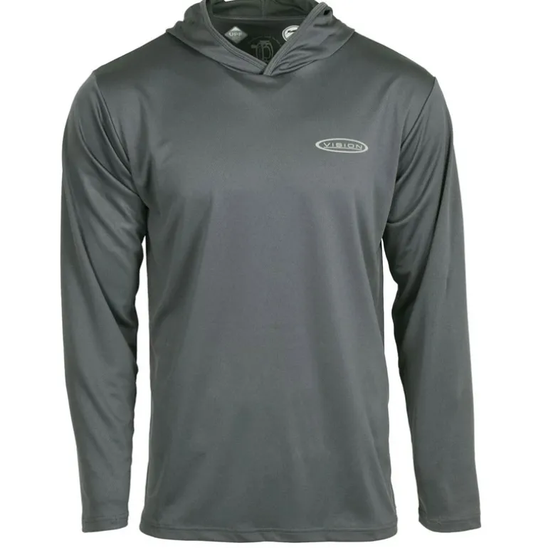 Sweat Homme Vision Bamboo Bug & Uv Hoodie Moon Rock - Gris Clair