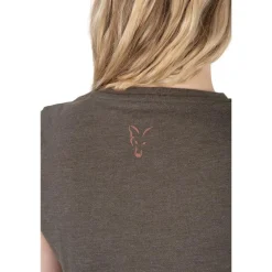 Tee Shirt Manches Courtes Femme Fox Wc V Neck T - Olive