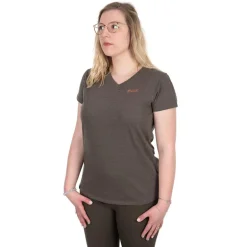 Tee Shirt Manches Courtes Femme Fox Wc V Neck T - Olive