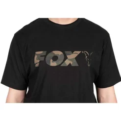 Fox T-Shirts, Polos & Chemises^Tee Shirt Manches Courtes Homme Black/Camo Logo T-Shirt - Noir