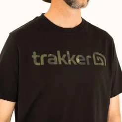 Tee Shirt Manches Courtes Homme Trakker Cr Logo T-Shirt Black Camo - Noir