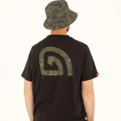 Tee Shirt Manches Courtes Homme Trakker Cr Logo T-Shirt Black Camo - Noir