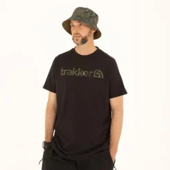 Tee Shirt Manches Courtes Homme Trakker Cr Logo T-Shirt Black Camo - Noir