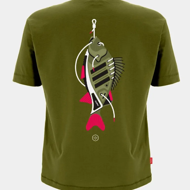 Tee Shirt Manches Courtes Homme Kumu Earn Your Stripes - Kaki