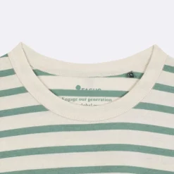 Sensas T-Shirts, Polos & Chemises^Tee Shirt Manches Courtes Homme Faguo Lugny - Ecru/Vert