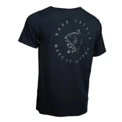 Tee Shirt Manches Courtes Homme Nash Make It Happen Carp Logo - Noir