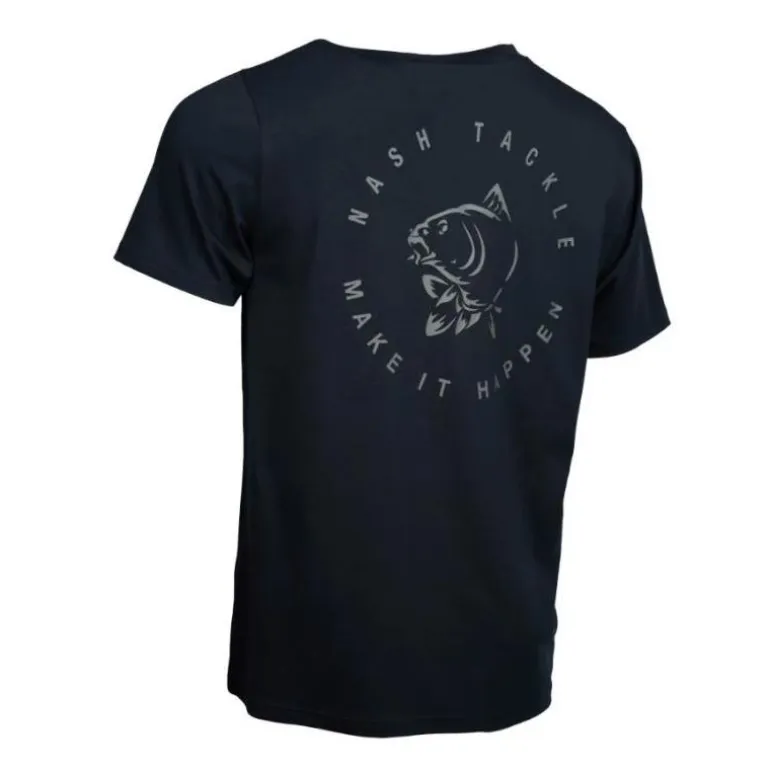 Tee Shirt Manches Courtes Homme Nash Make It Happen Carp Logo - Noir