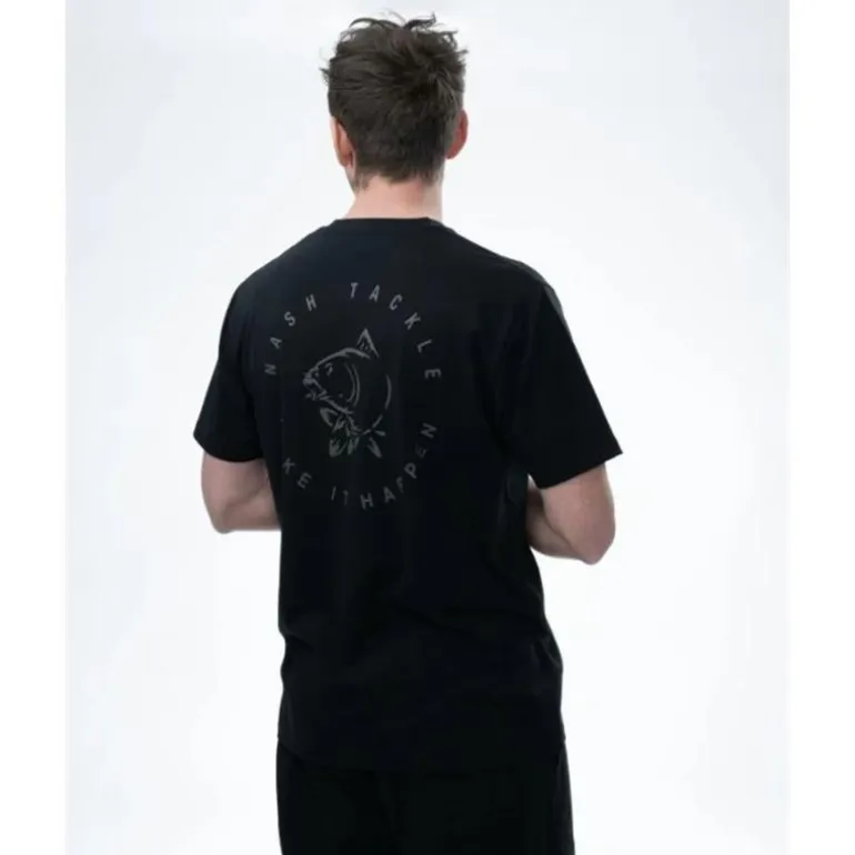 Tee Shirt Manches Courtes Homme Nash Make It Happen Carp Logo - Noir