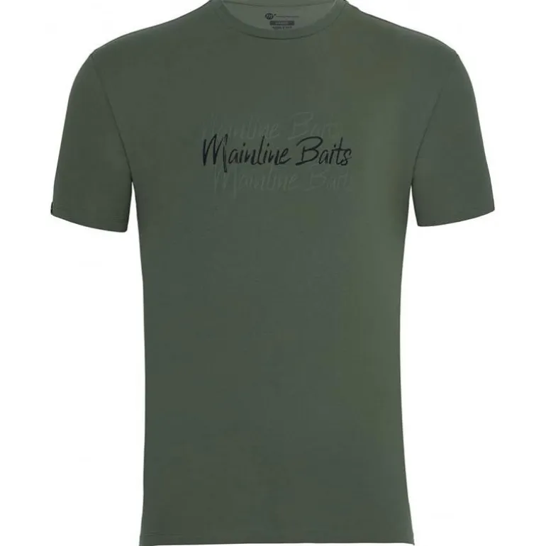 Tee Shirt Manches Courtes Homme Mainline Carp Tee - Vert