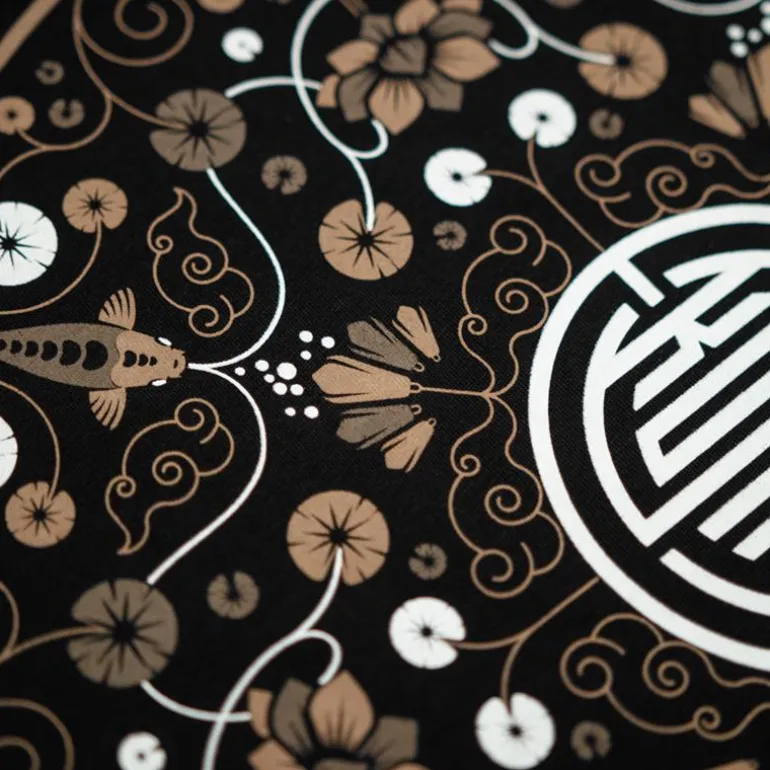 Tee Shirt Manches Courtes Homme Kumu Lotus - Noir