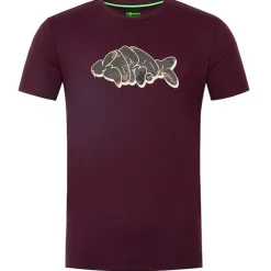 Tee Shirt Manches Courtes Homme Korda Outline - Burgundy