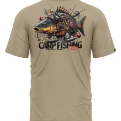 Hot Spot Design T-Shirts, Polos & Chemises^Tee Shirt Manches Courtes Homme Carpfishing Punk - Sable
