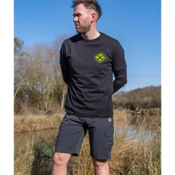 Fox Matrix T-Shirts, Polos & Chemises^Tee Shirt Manches Courtes Homme Large Fade T-Shirt Black/Lime - Noir