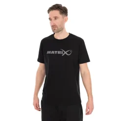 Tee Shirt Manches Courtes Homme Fox Matrix Large Fade T-Shirt Black/Grey - Noir