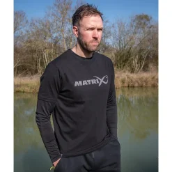Tee Shirt Manches Courtes Homme Fox Matrix Large Fade T-Shirt Black/Grey - Noir