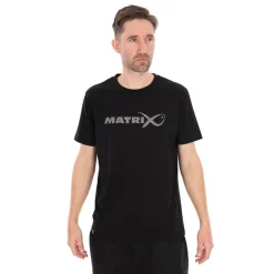 Tee Shirt Manches Courtes Homme Fox Matrix Large Fade T-Shirt Black/Grey - Noir